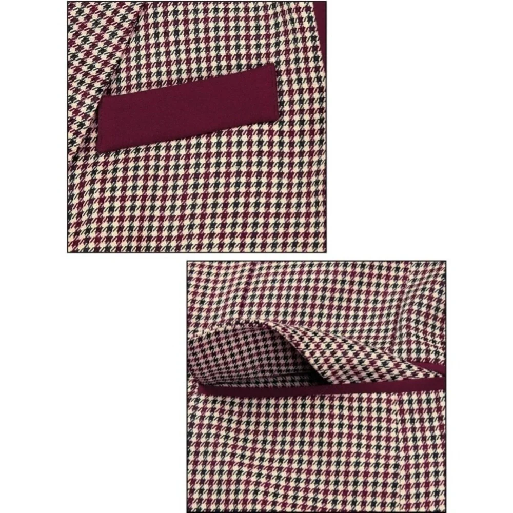 Lars Amadeus Men's Plaid Pattern Button Down Slim Fit Casual Jacket Blazer new